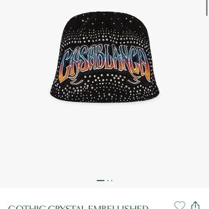 Casablanca Black Crystal Embellished Hat